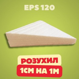 Клиновідна пінополістирольна полуплита КП 1/1 EPS 120