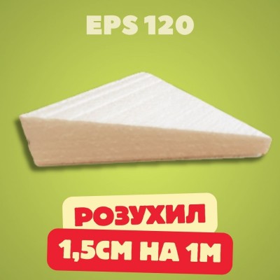 Клиновідна пінополістирольна полуплита КП 1,5/1 EPS 120