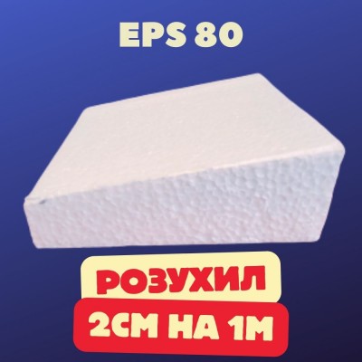 Клиновідна пінополістирольна плита КП 2 EPS 80