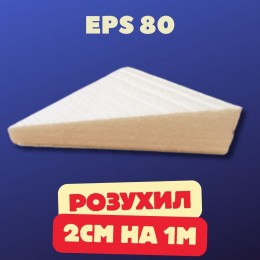 Клиновідна пінополістирольна полуплита КП 2/1 EPS 80