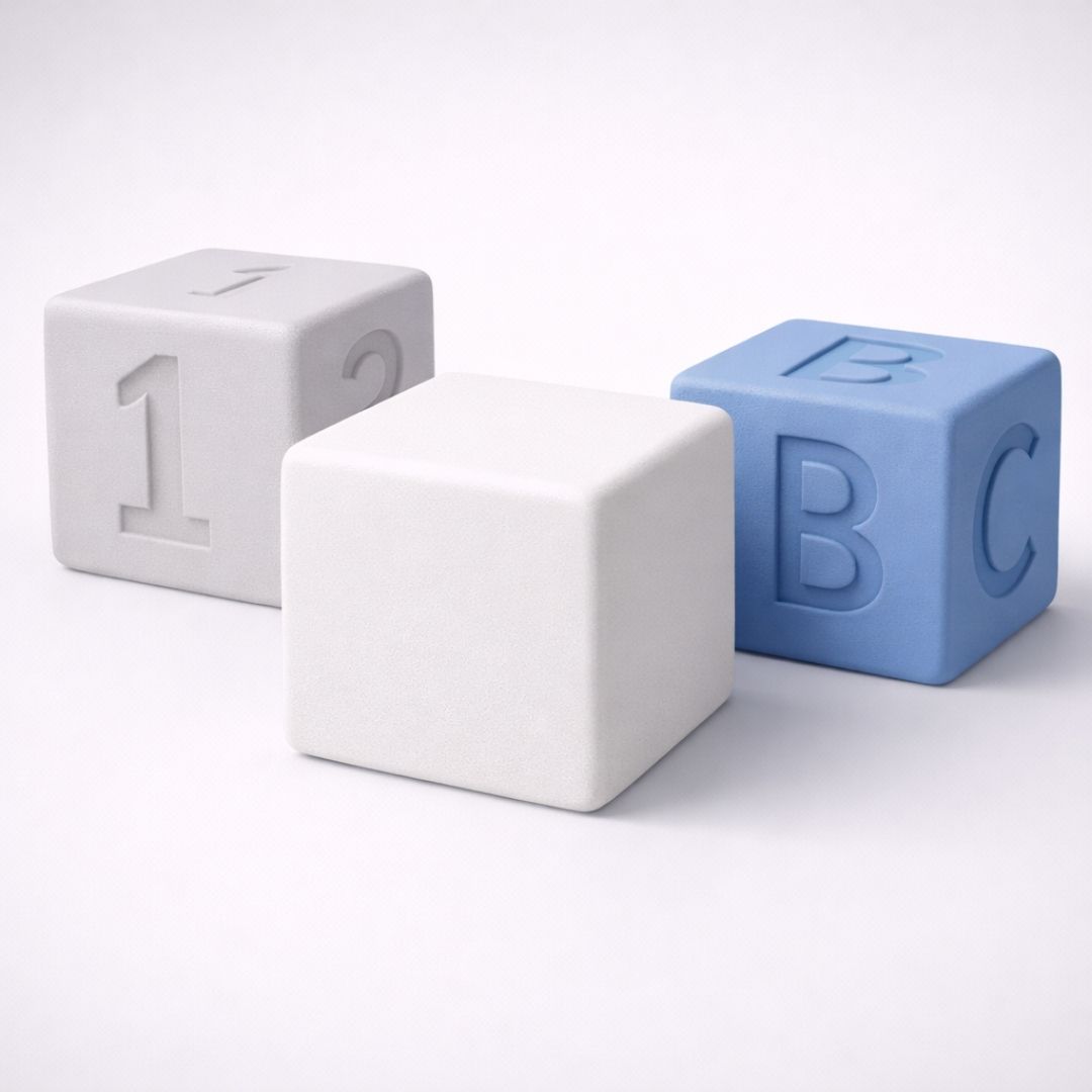 Кубики — фарбований